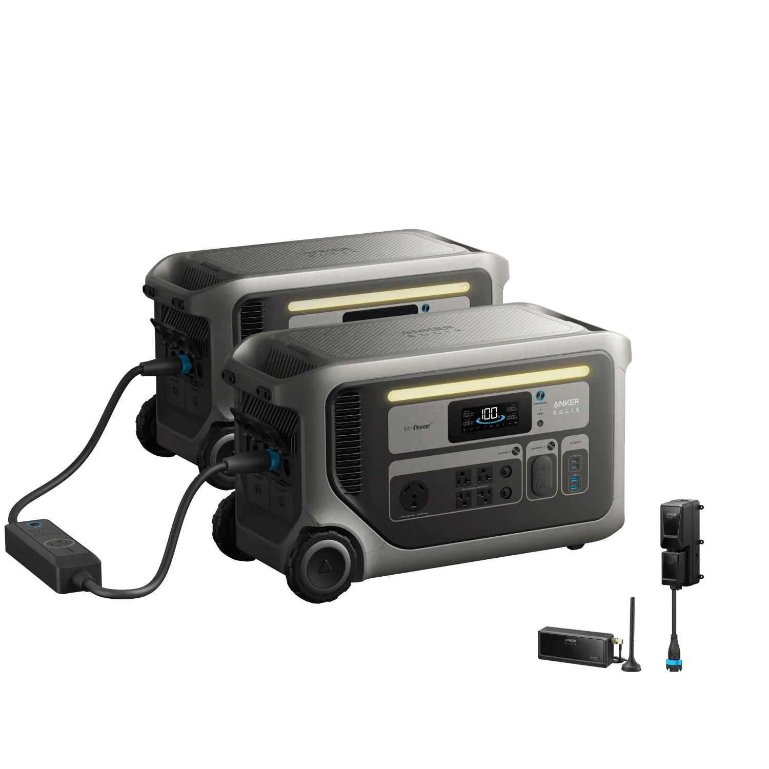 2 x Anker SOLIX F3000 Portable Power Stations Kit