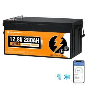 ECO-WORTHY 12V 280Ah Lithium Iron Phosphate Battery With Bluetooth