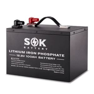 SOK Battery 12V 100Ah LiFePO4 Battery With Bluetooth & Built-in Heater