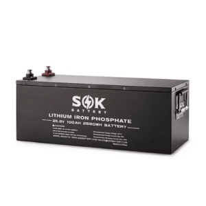 SOK Battery 24V 100Ah LiFePO4 Battery